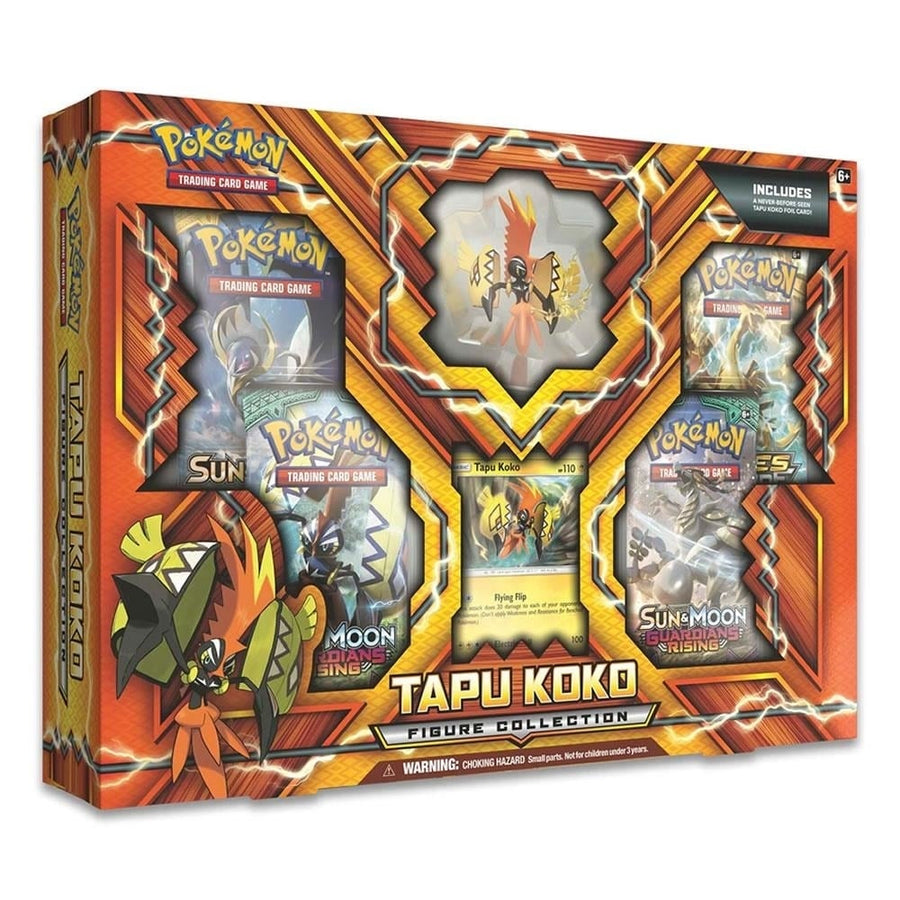 Pokemon TCG Tapu Koko Figure Collection Trading Card Game Booster Packs Set Image 1