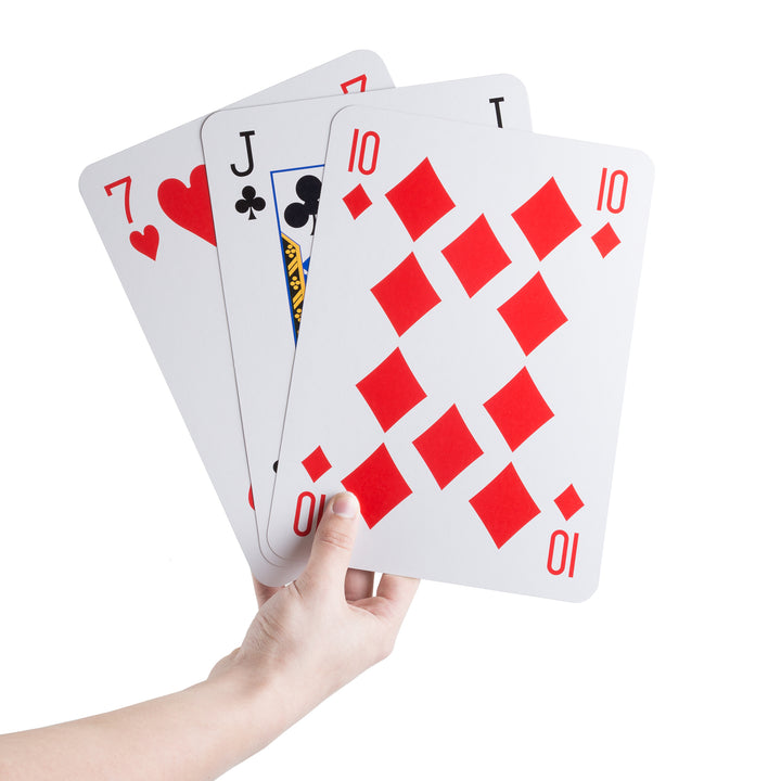 Giant Jumbo Playing Cards 8 x 11 Inches Plastic Coated Huge Deck of 52 Plus 2 Jokers Image 2