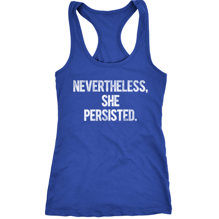 Womens Nevertheless She Persisted Funny Political Congress Senate Fitness Tank Top Image 8