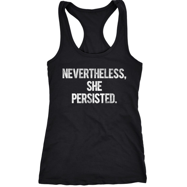 Womens Nevertheless She Persisted Funny Political Congress Senate Fitness Tank Top Image 4