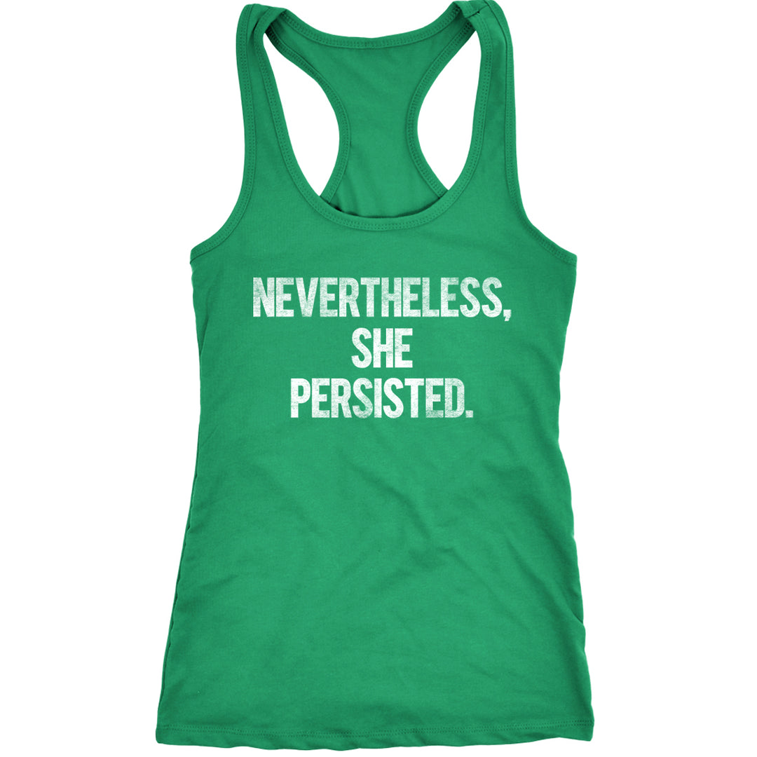 Womens Nevertheless She Persisted Funny Political Congress Senate Fitness Tank Top Image 4