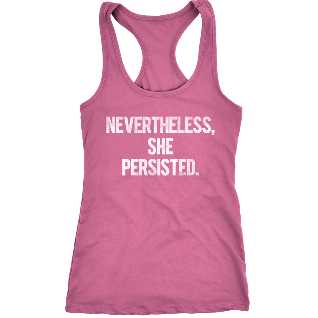 Womens Nevertheless She Persisted Funny Political Congress Senate Fitness Tank Top Image 1
