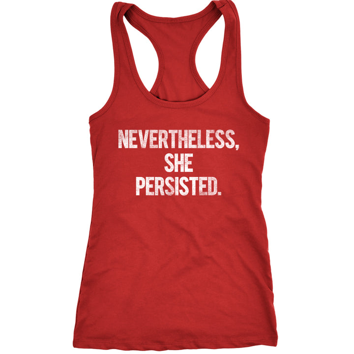 Womens Nevertheless She Persisted Funny Political Congress Senate Fitness Tank Top Image 7