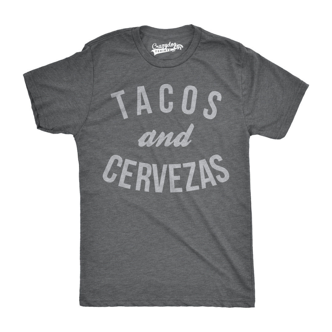 Mens Tacos and Cervezas Funny T shirt for Vacation Sarcastic Humor Graphic Top Image 7