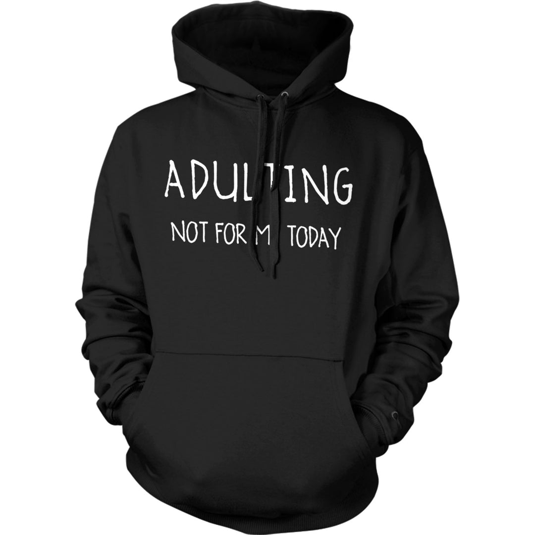 Unisex Adulting Is Not For Me Today Hoodie Funny Nerdy Novelty For Cool Guy Image 1
