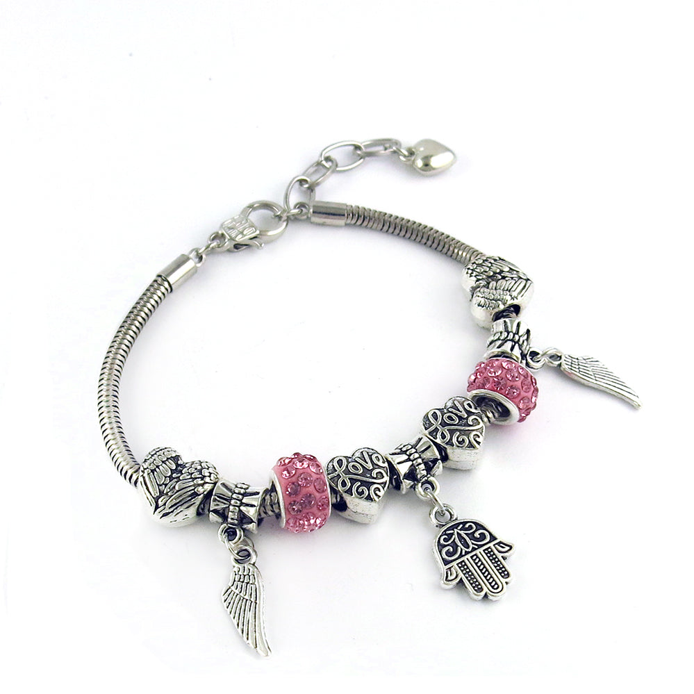 Crystal Hamsa and Dream Catcher Charm Bracelets Image 2