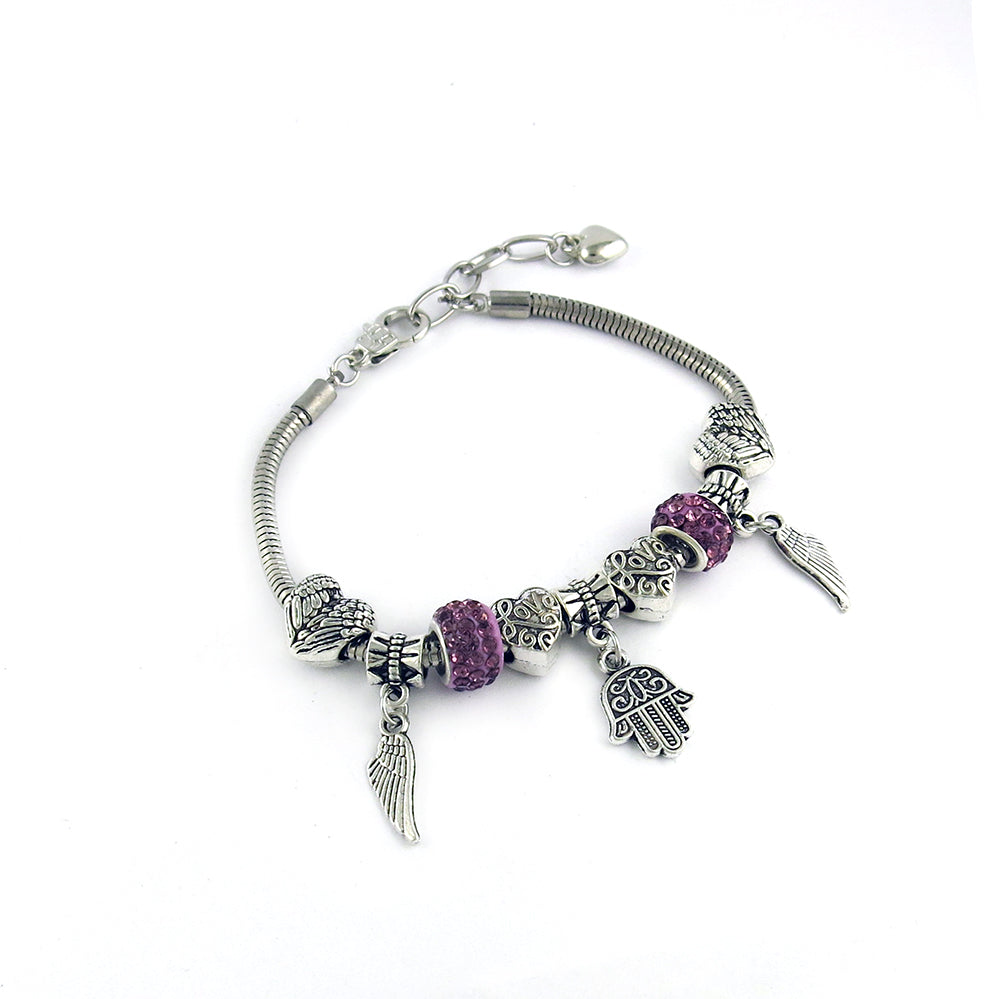 Crystal Hamsa and Dream Catcher Charm Bracelets Image 4