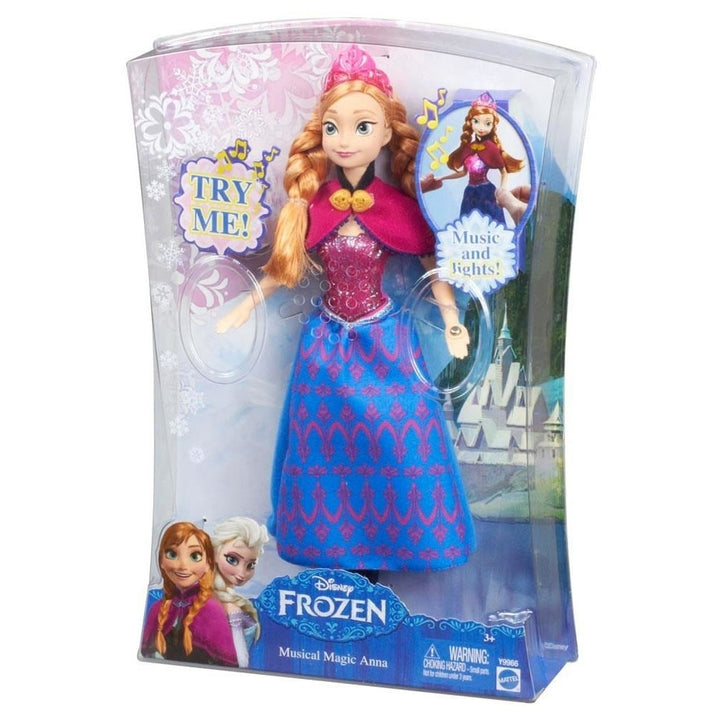 Disney Frozen Musical Magic Anna Doll Princess Music and Lights Mattel Image 2