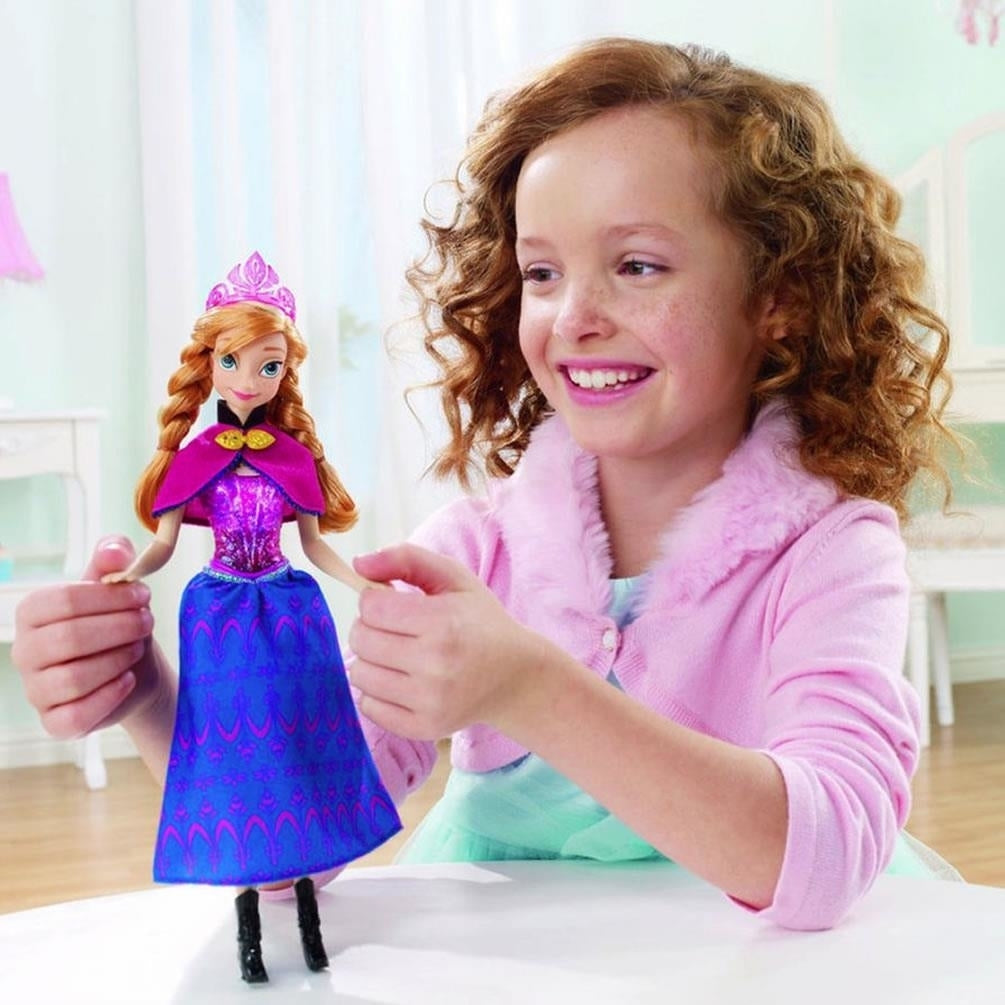 Disney Frozen Musical Magic Anna Doll Princess Music and Lights Mattel Image 3