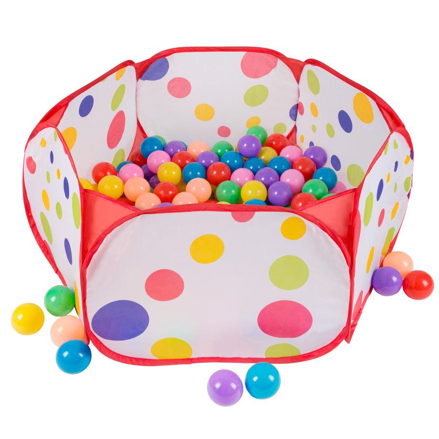 Pop Up Ball Pit Play Pen Tent for Babies and Toddlers Includes 200 Balls 15 Inches Tall x 35 Inches Wide Image 1