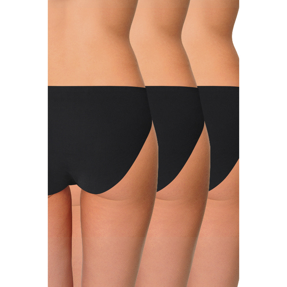 AQS Ladies Seamless Black Bikini 3 Pack Image 2