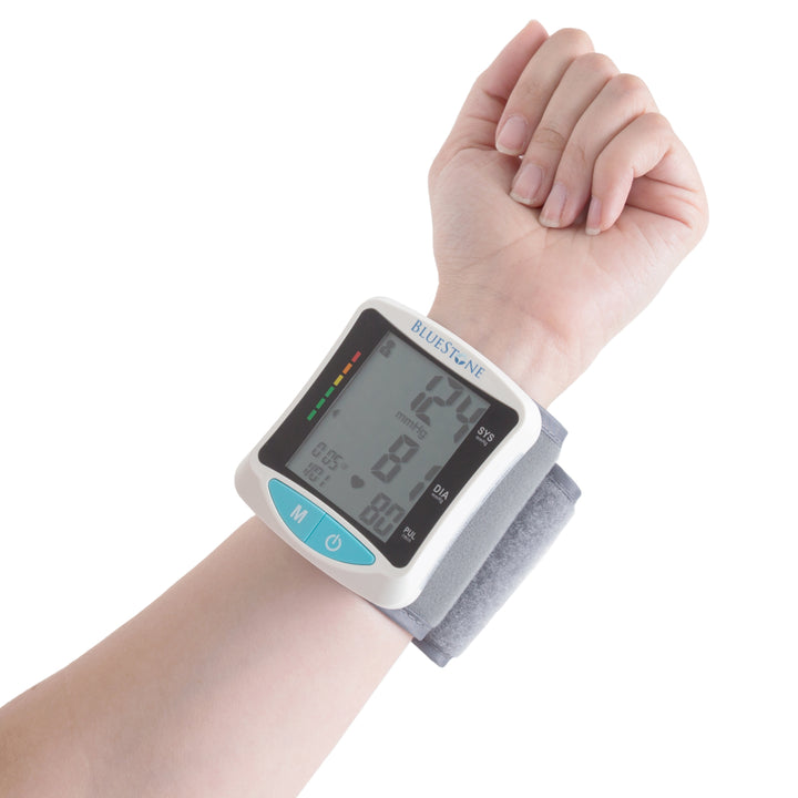 Bluestone Automatic Wrist Blood Pressure and Pulse Monitor 4 Person Memory Image 1