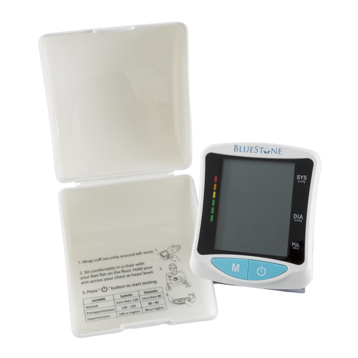 Bluestone Automatic Wrist Blood Pressure and Pulse Monitor 4 Person Memory Image 2