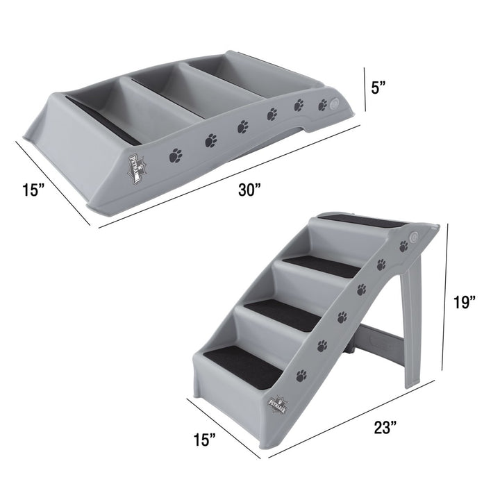 Pet Staircase Stairway Foldable Holds 120 Lbs 19 In H 15 In Wide Dog Steps Cat Senior Animals Image 2