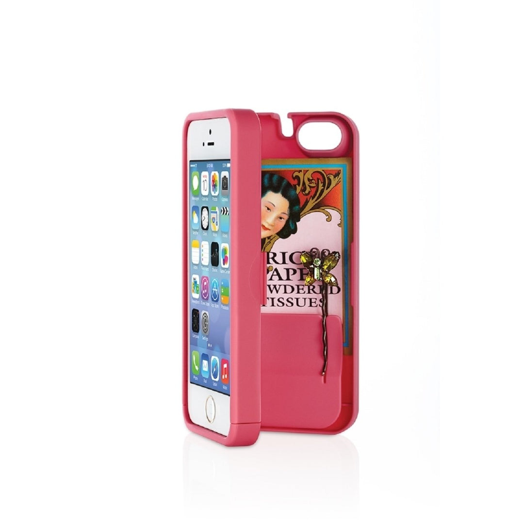 All in case - iPhone 5/5s/SE (1st Gen) Wallet/Storage Case - Card Holder - with Mirror and Attachable Strap Image 4