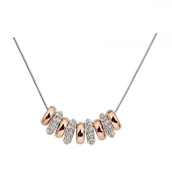 Crystal Beads Two-Tone Necklace Image 1