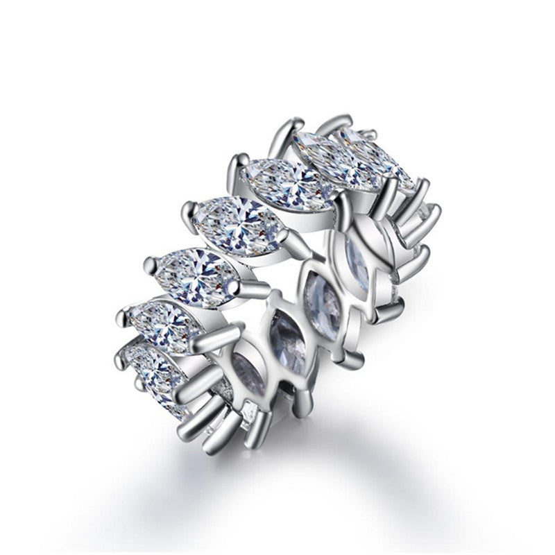 Angelsale Sterling Silver Engagement Wedding Band Ring Image 2