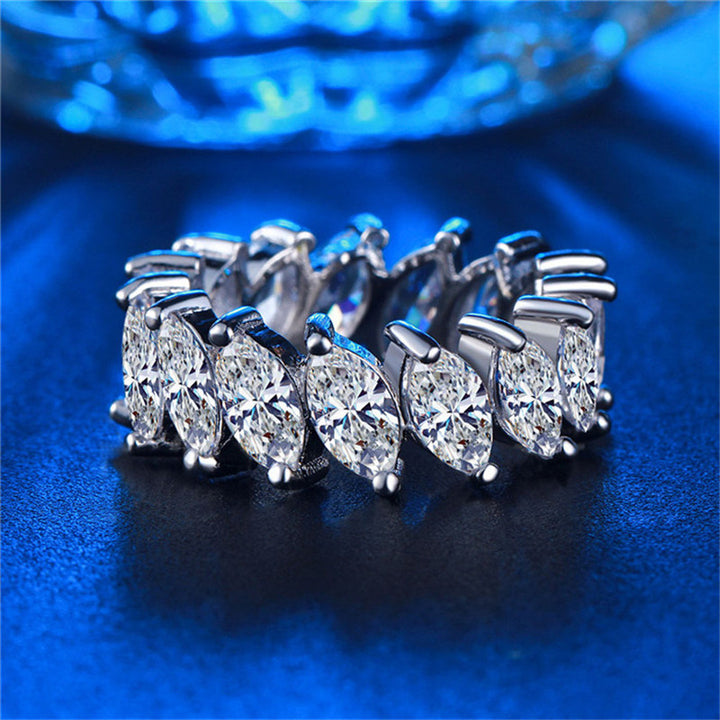 Angelsale Sterling Silver Engagement Wedding Band Ring Image 3