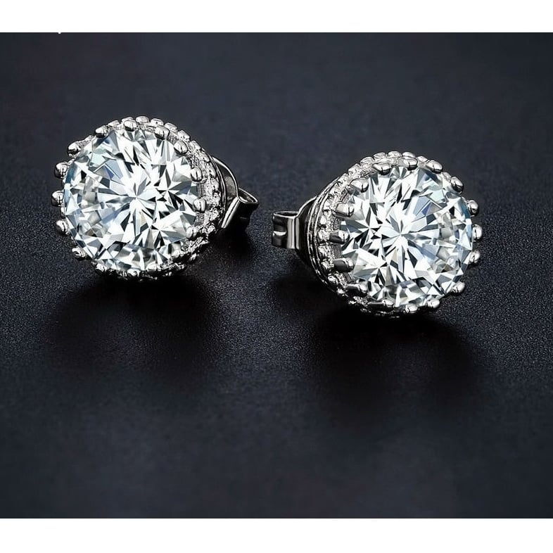 Angel Beauty Crystal Zirconia Stud Earrings Image 1