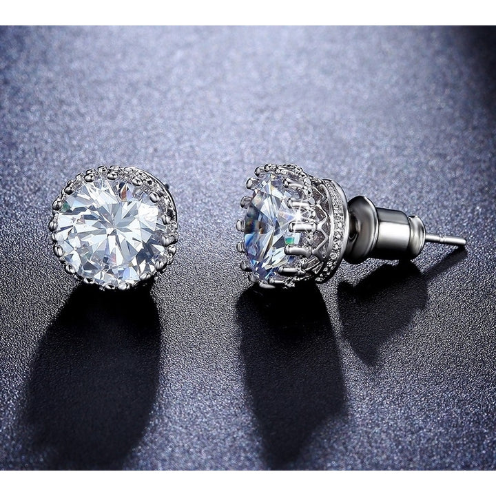 Angel Beauty Crystal Zirconia Stud Earrings Image 3