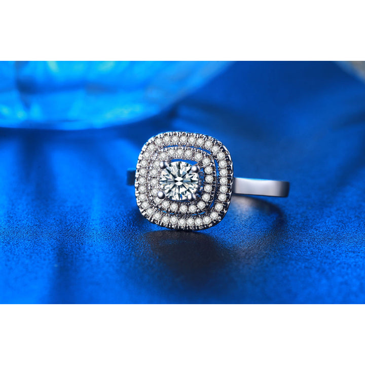 Signature Crystal Double Halo Ring Image 6