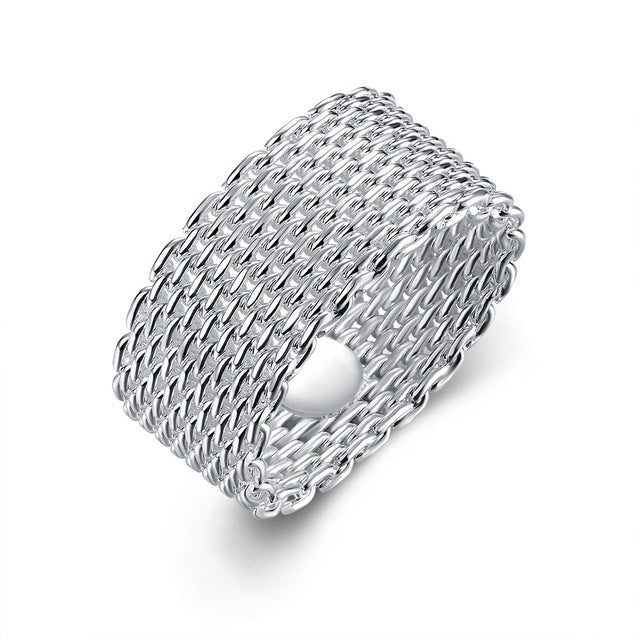 Sterling Silver Wire Mesh Ring Image 1