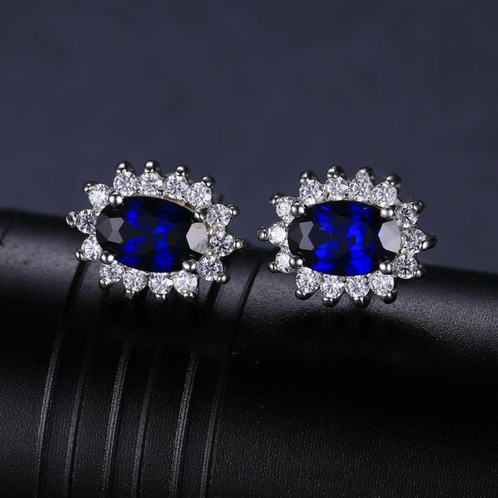 Blue Cubic Zirconia Jewelry Set Image 4