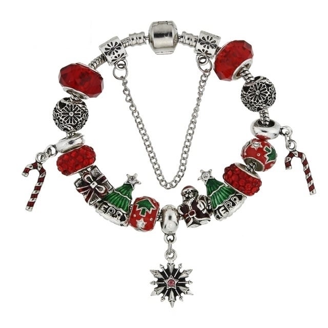 Christmas Charm Bracelet Snowflake Image 1