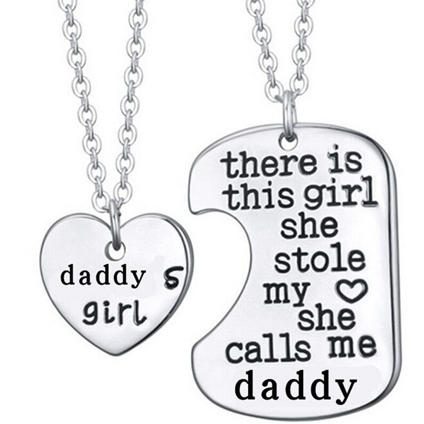 There Is This Girl She Stole My Heart She Calls Me DADDY Pendant Necklace Image 1