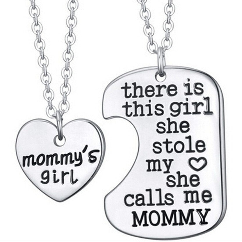 There Is This Girl She Stole My Heart She Calls Me Mommy  Pendant Necklace Image 1