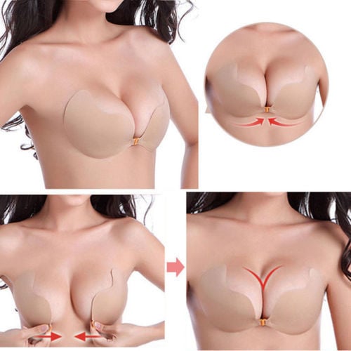 Strapless Backless Invisible Push-up Reusable Wings Bra Image 3