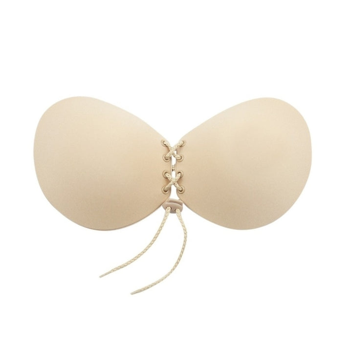 Strapless Backless Invisible Push-up Reusable Round Bra Image 4