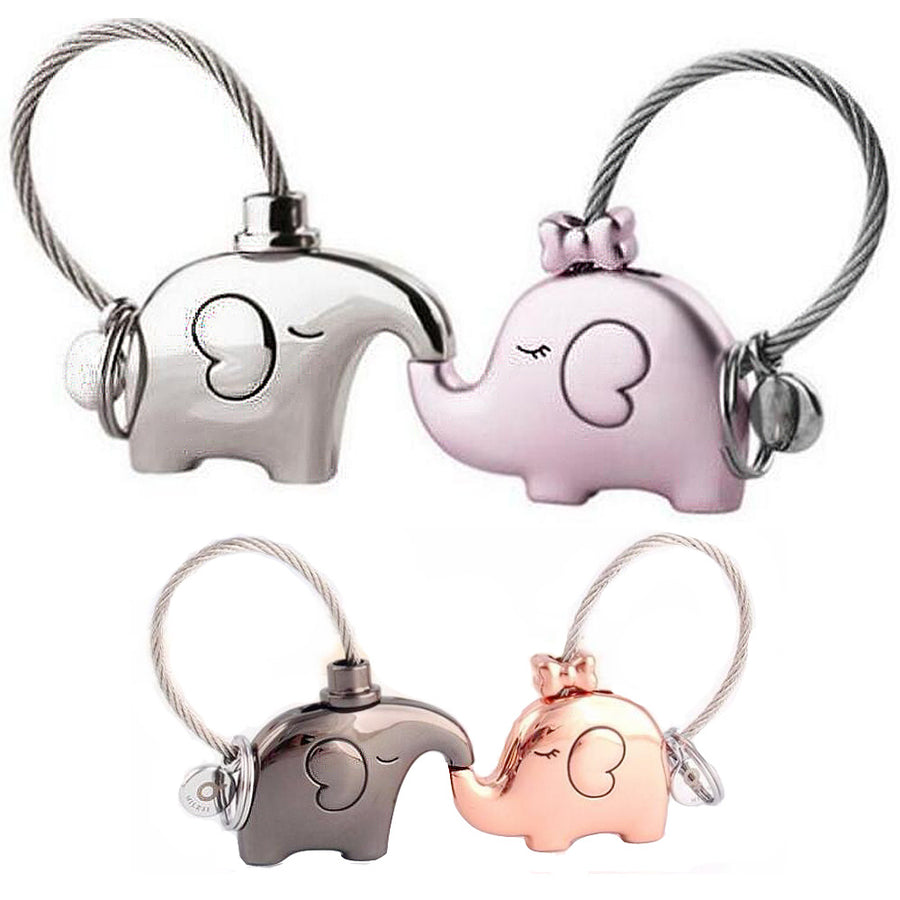 Elephant Love Keychain Set Black/Gold Image 1