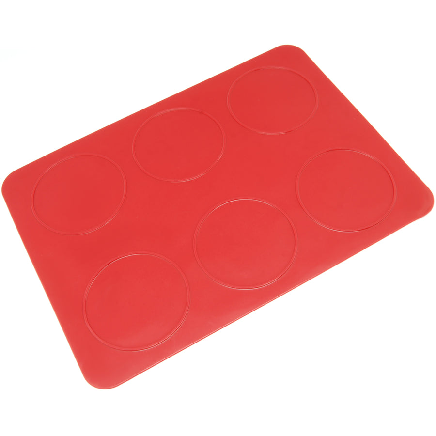 Freshware Silicone Baking Mat for Macaron, Whoopie Pie, Cookie and Creme Puff, 6-Circle Image 1