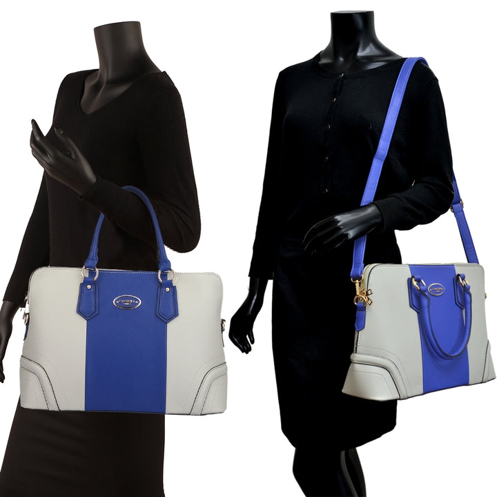 Dasein Women Slim Handbag Designer Purse Business Briefcase Satchel Rolled Top Handle Laptop Shoulder Bag Image 11