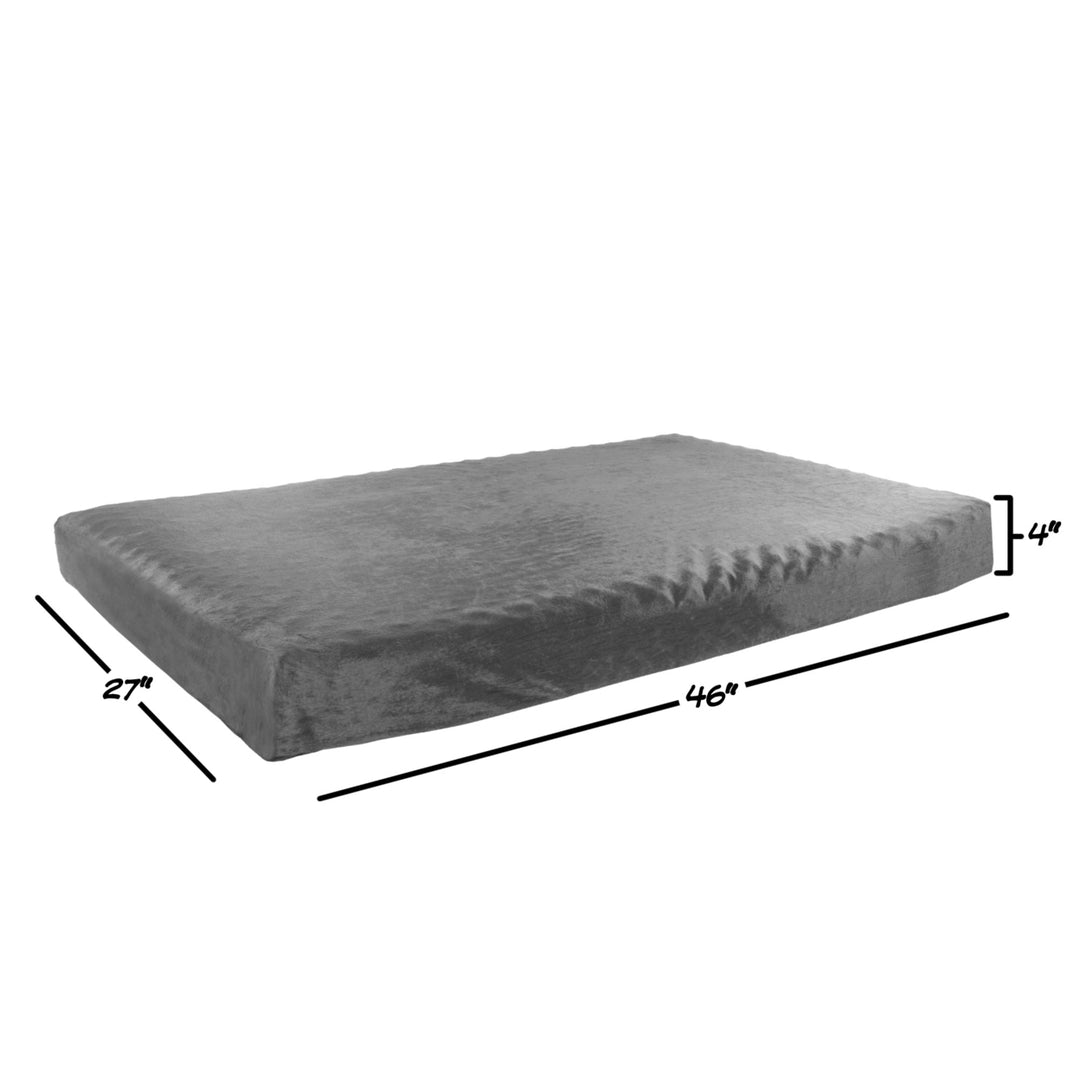 Orthopedic Pet Bed - Egg Crate and Memory Foam with Washable Cover 46x27x4 Extra Large - Gray Image 3