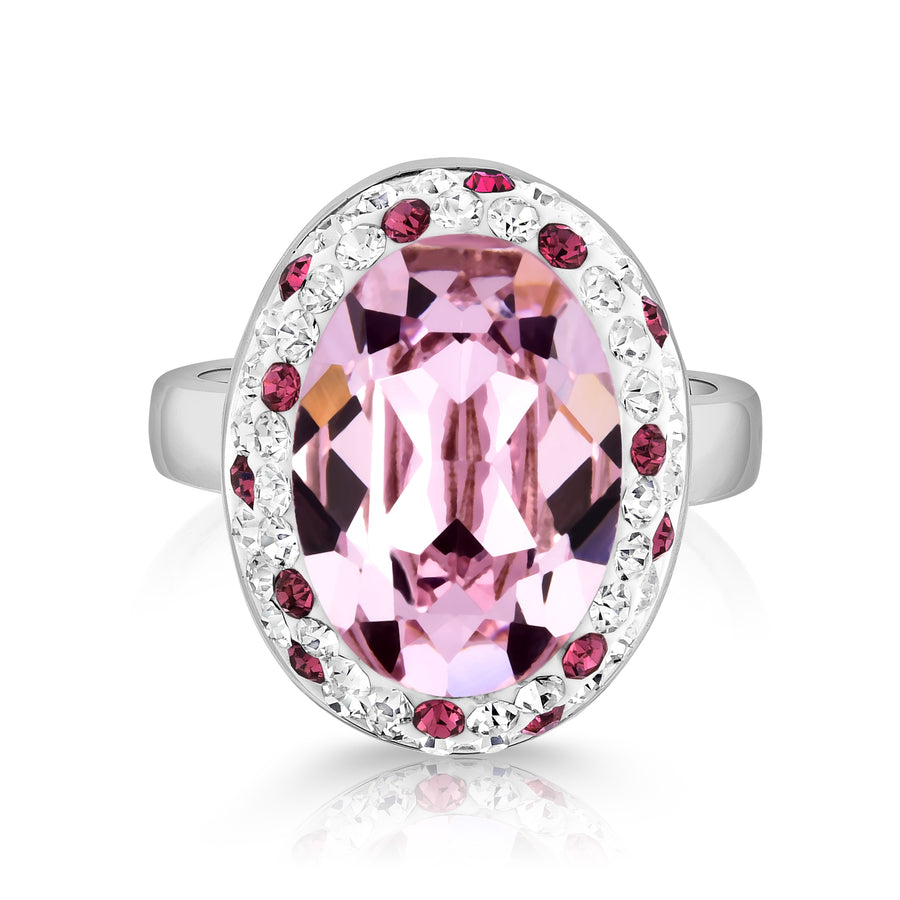 7.00 CTTW Pink Swarovski Crystal Ring Image 1