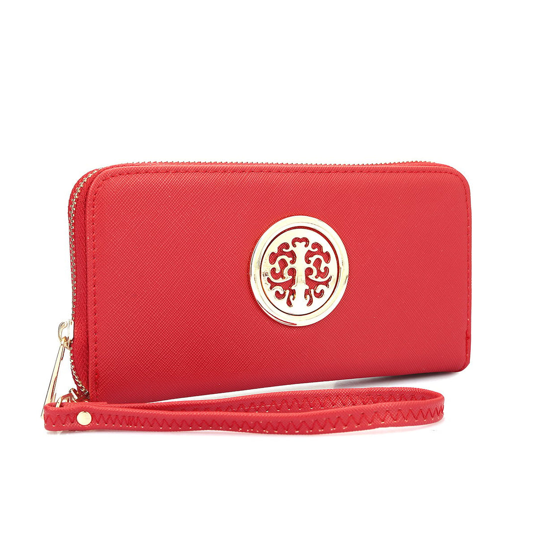 Dasein Zip Around Emblem Wallet Purse Image 4