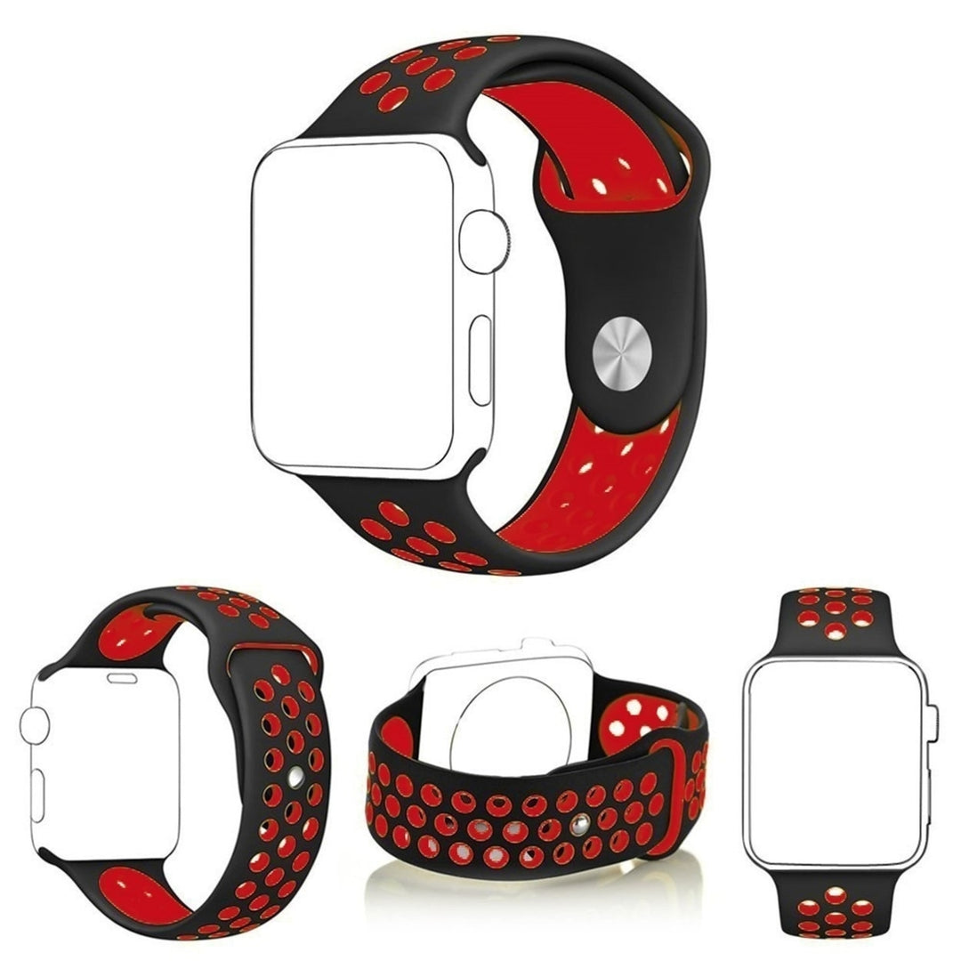 Soft Silicon Durable Replacement Wrist Band Strap for Apple Watch Series 1 Series 2 42mm M and L Sport Edition Image 6