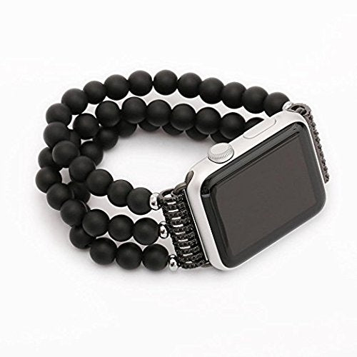 Navor Replacement Women Fashionable Beaded Bracelet Band Strap for Apple Watch Series 1 Series 2 42mm Image 1