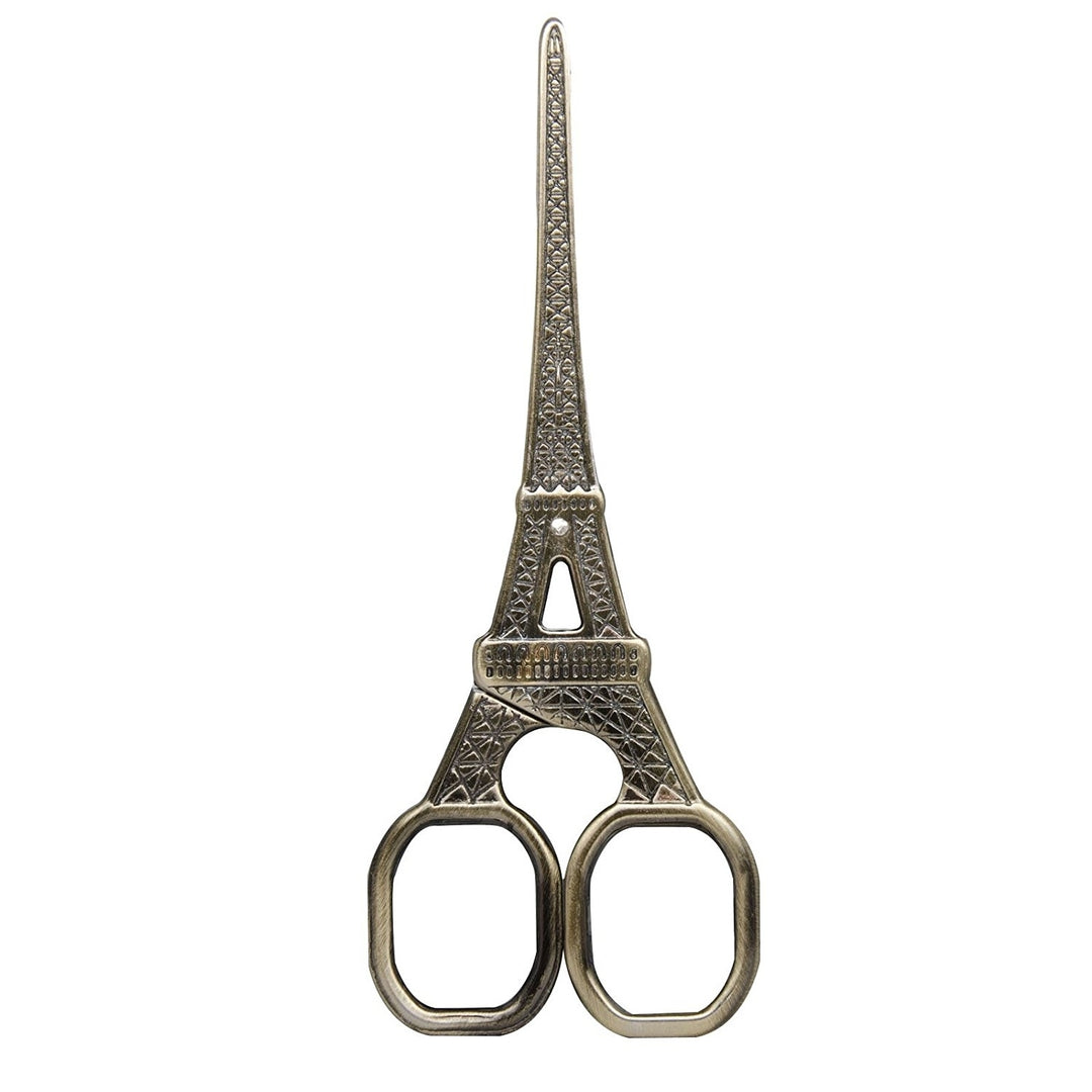 Eiffel Tower Embroidery Scissors 5.51-inch Small Sewing Scissors Retro Style Craft Scissors for Art Needle Work Image 3