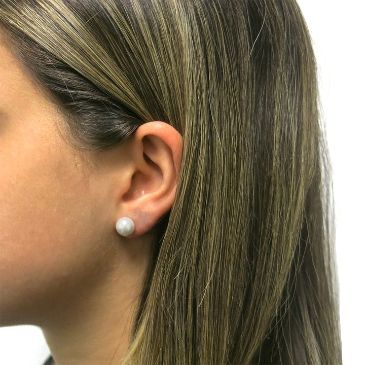 Set of 2 8mm Pearl Stud Earrings Image 10