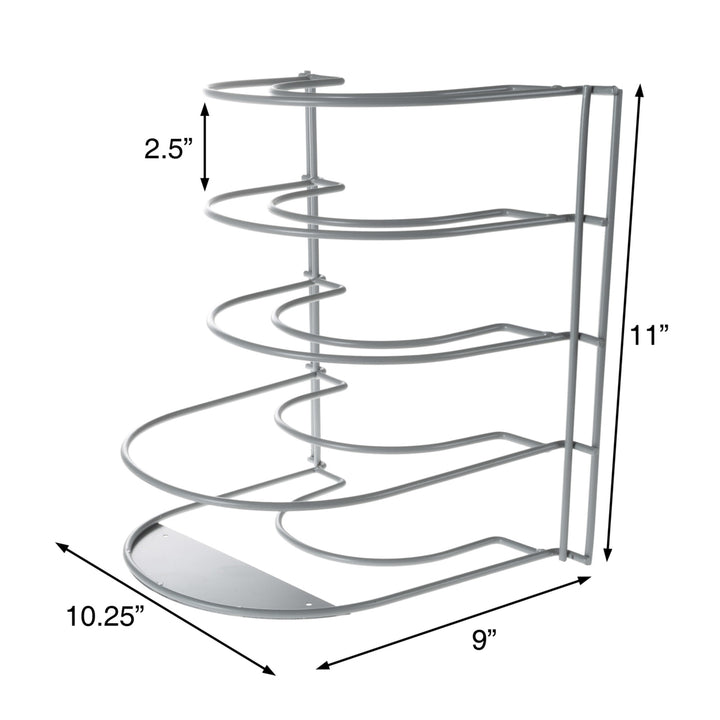 Lavish Home Iron Kitchen Cabinet Organizer Rack for Pots Pans and Lids 9x10.25x11 Image 4