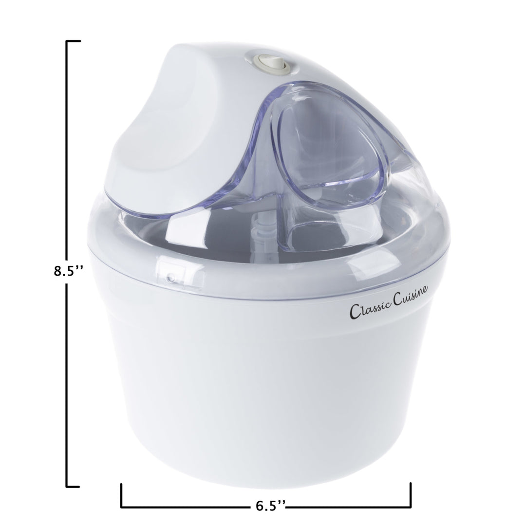 Ice Cream or Sorbet Maker 1 Quart Machine Includes Recipes Compact Design Image 3