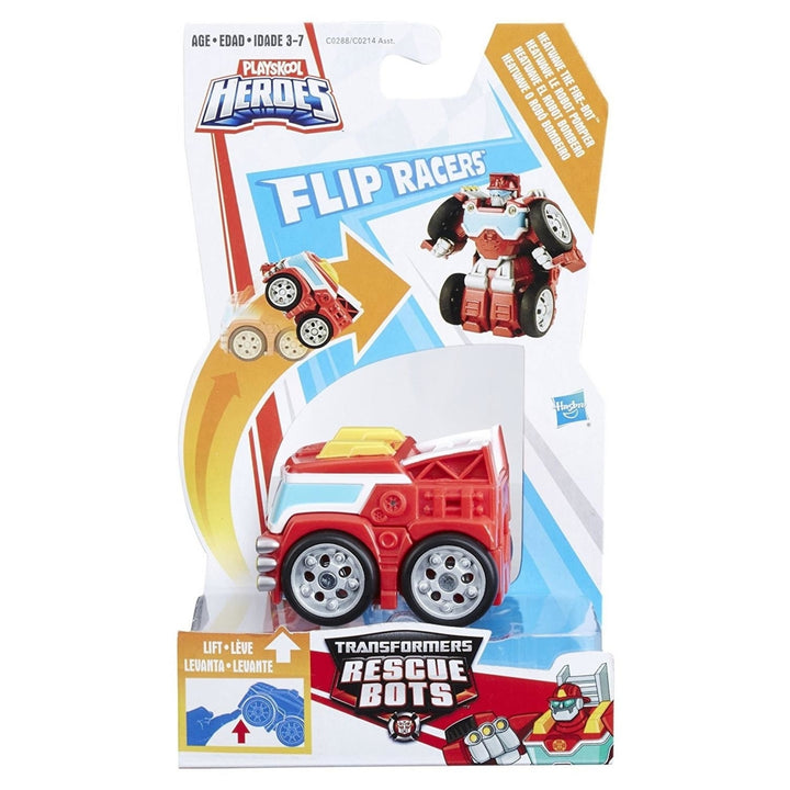 Playskool Transformers Heatwave the Fire-Bot Flip Racers Hero Rescue Bots Robot Figure Hasbro Image 3