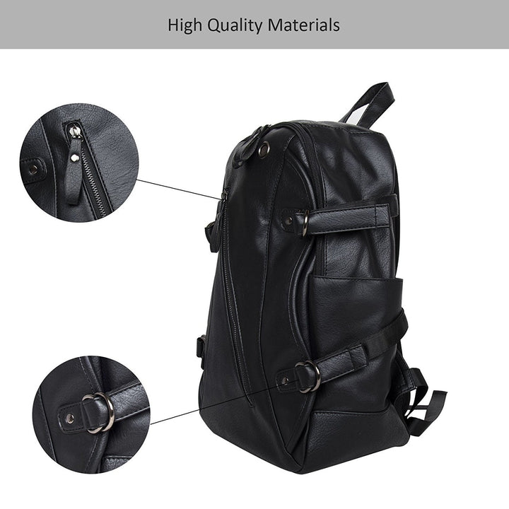 Leather Messenger Bag Shoulder Bag Bookbag School, Working And Travel Bag for Men Image 4