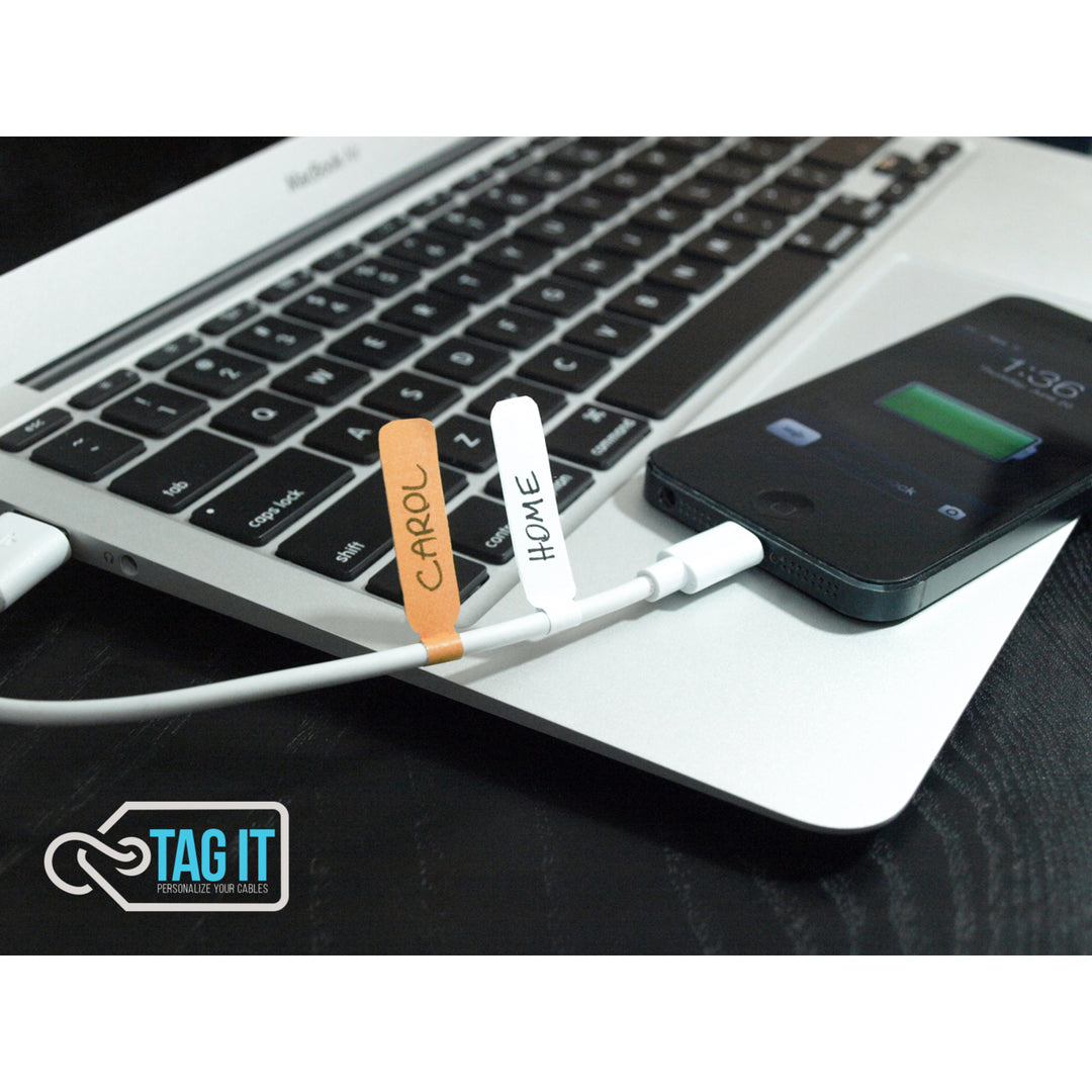 2-Pack: TagIt MFI Lightning Charging Cables + Personalized Tags Image 4