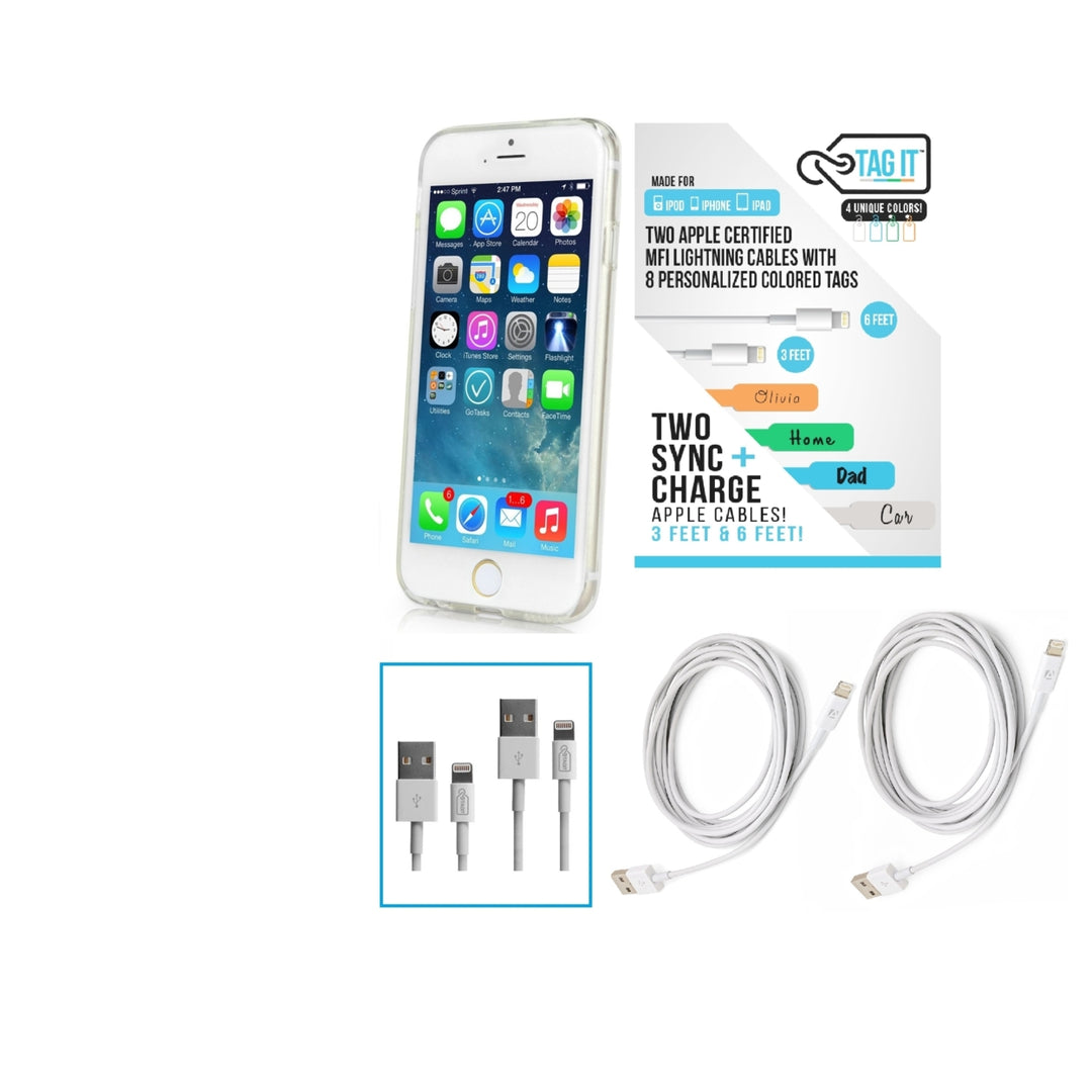 2-Pack: TagIt MFI Lightning Charging Cables + Personalized Tags Image 3