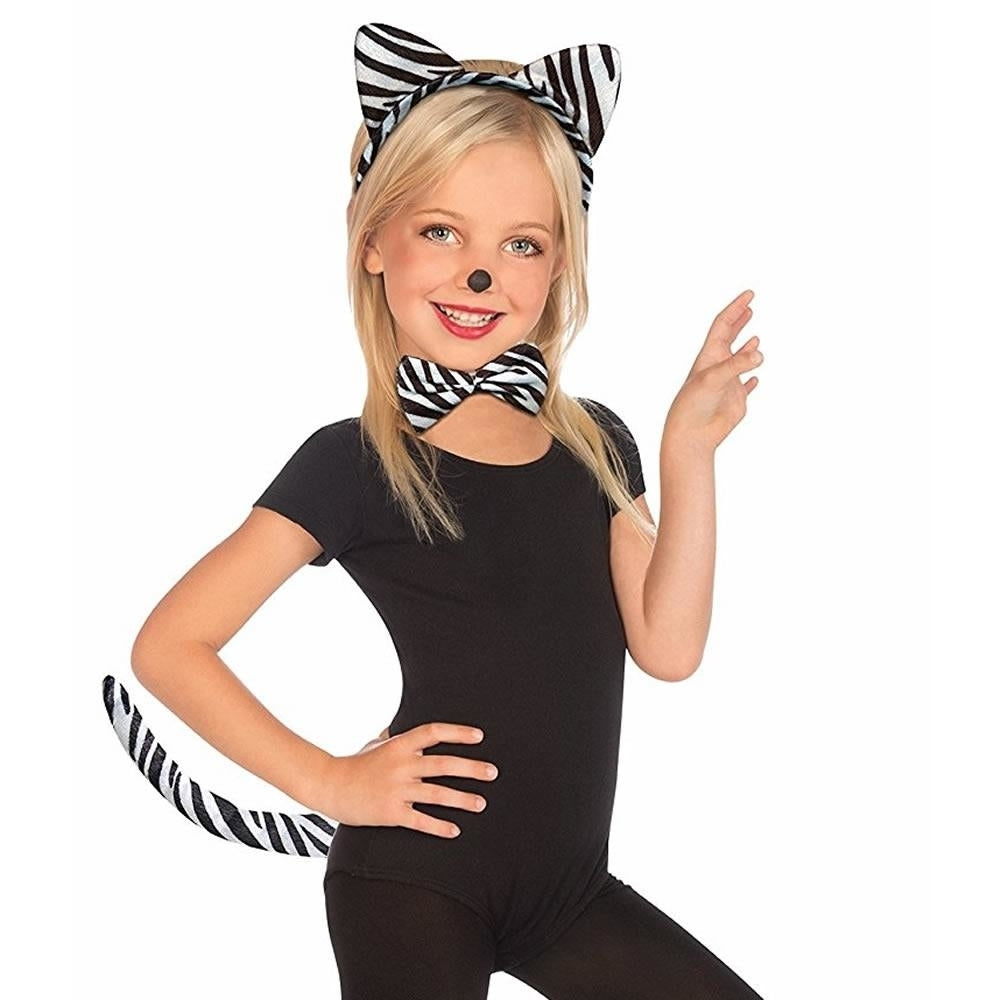 Zebra Plush Accessory Kit Kids size O/S Animal Costume Dance Outfit Forum Novelties Image 2