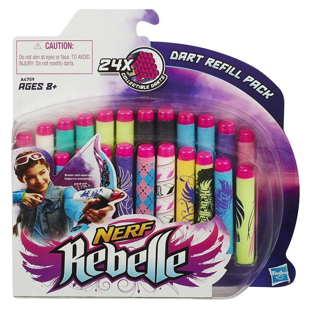 Nerf Rebelle Secrets and Spies Dart Refill 24-Pack for Blasters Hasbro Image 2